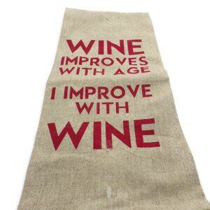 Funny Natural Linen Dish/ Kitchen Towel/Wine Theme